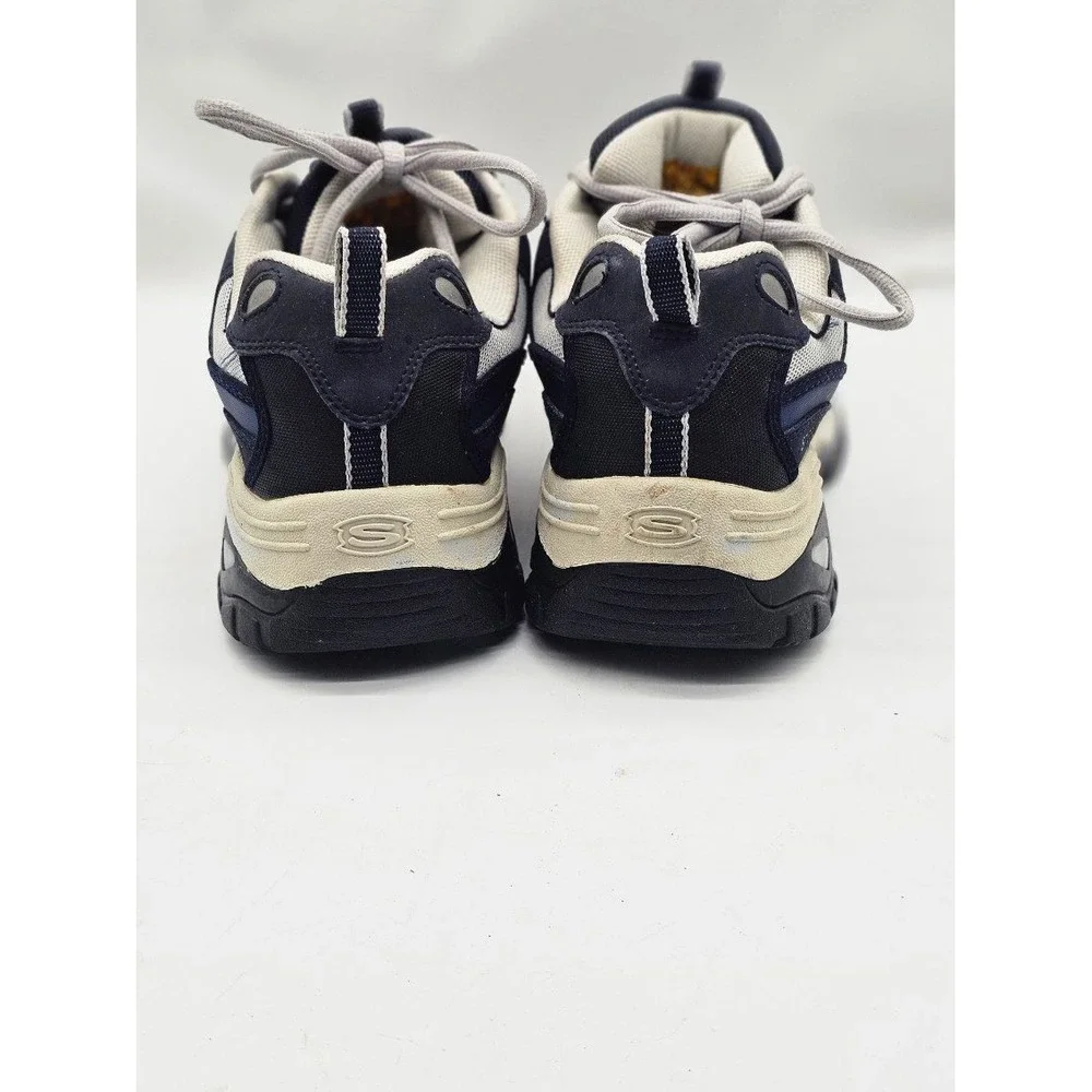 Skechers Steel Toe Work Shoes Men's Sz 12 Navy Blue Grey Chunky Utility Sneakers